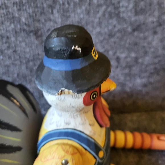 Handpainted Rooster Shelf Sitter - Picture 2 of 7